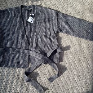 Gray wrap sweater Guess